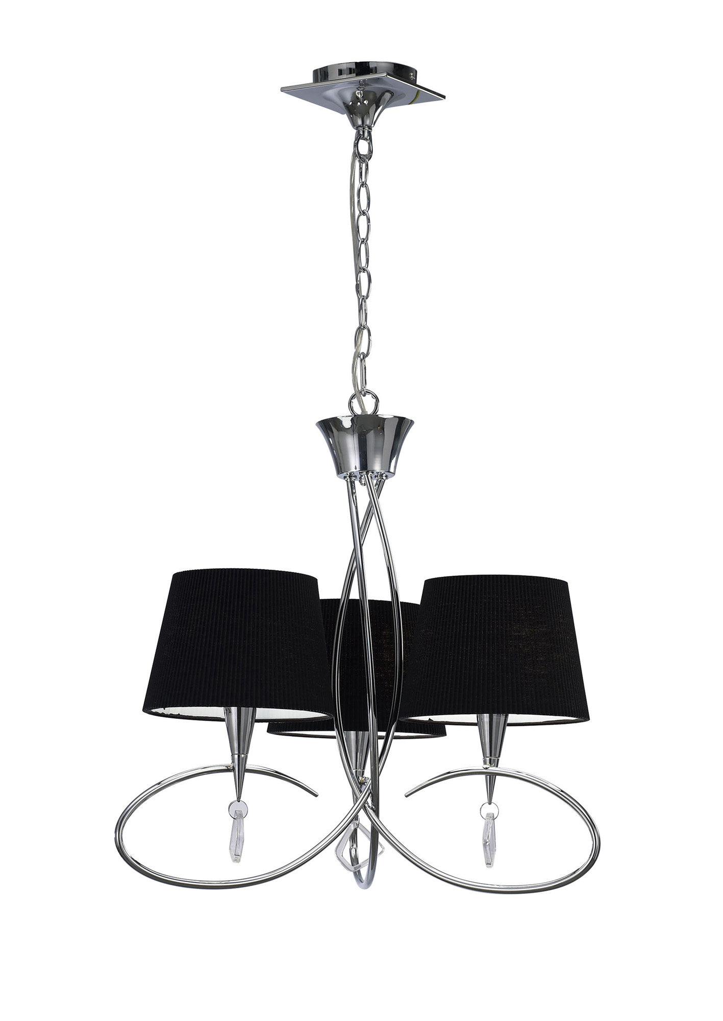 Mara Polished Chrome-Black Ceiling Lights Mantra Multi Arm Fittings Mara Polished Chrome-Black Ceiling Lights Mantra Multi Arm Fittings